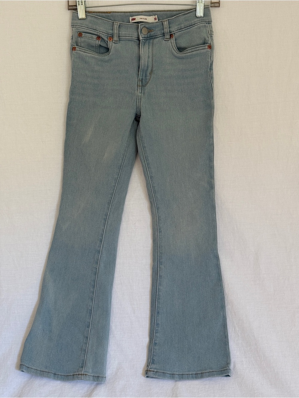 Levi's 726 Flare, Kids Light Blue High-Rise Flare Jeans, Sz 10